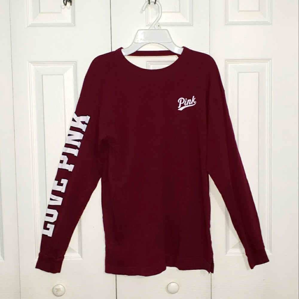 NWOT PINK Women’s Campus Tee Long Sleeve
